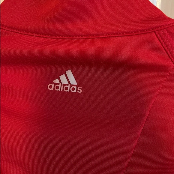 Adidas Red Quarter Zip Climawarm Long Sleeve - Picture 5 of 7